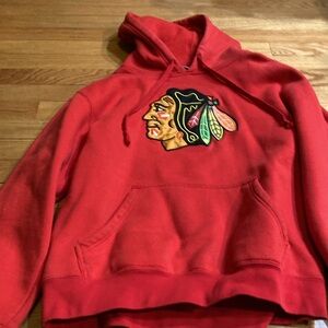Chicago Blackhawks red cotton size large hoodie by officaly licensed NHL